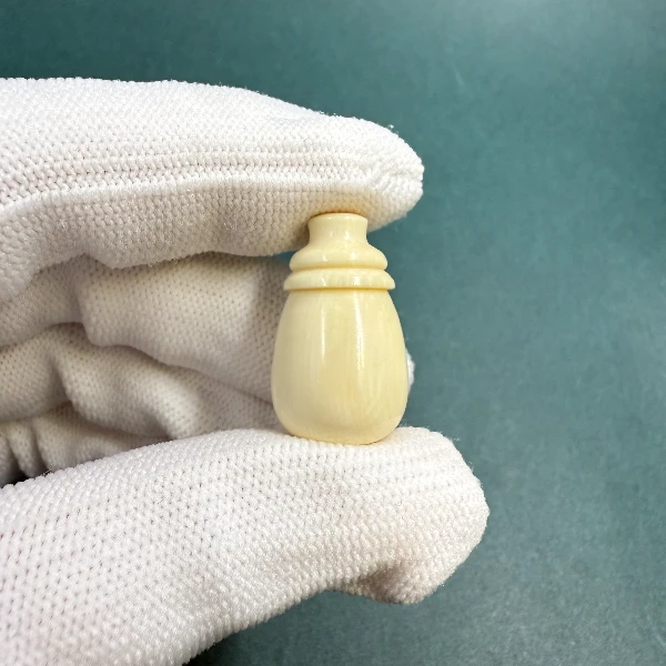 M1363天然猛犸牙宝瓶三通 支持鉴定 假一罚四