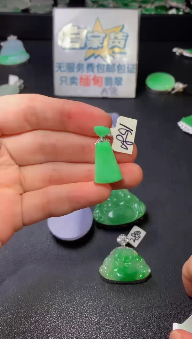 颈饰银S925镶嵌翡翠翡翠1