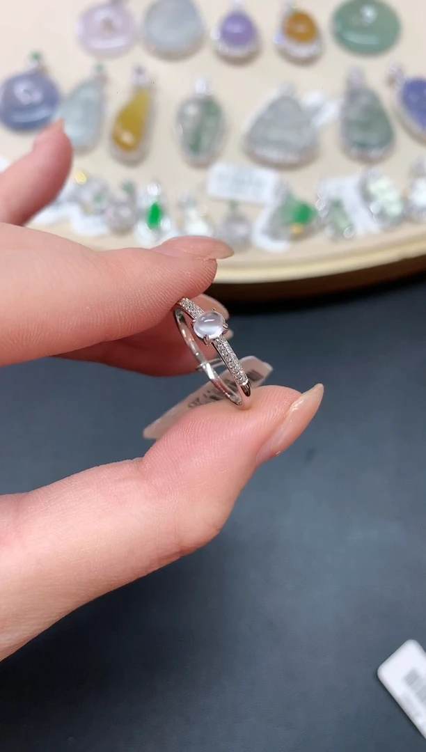 翡翠戒指18K金镶嵌D63|1500