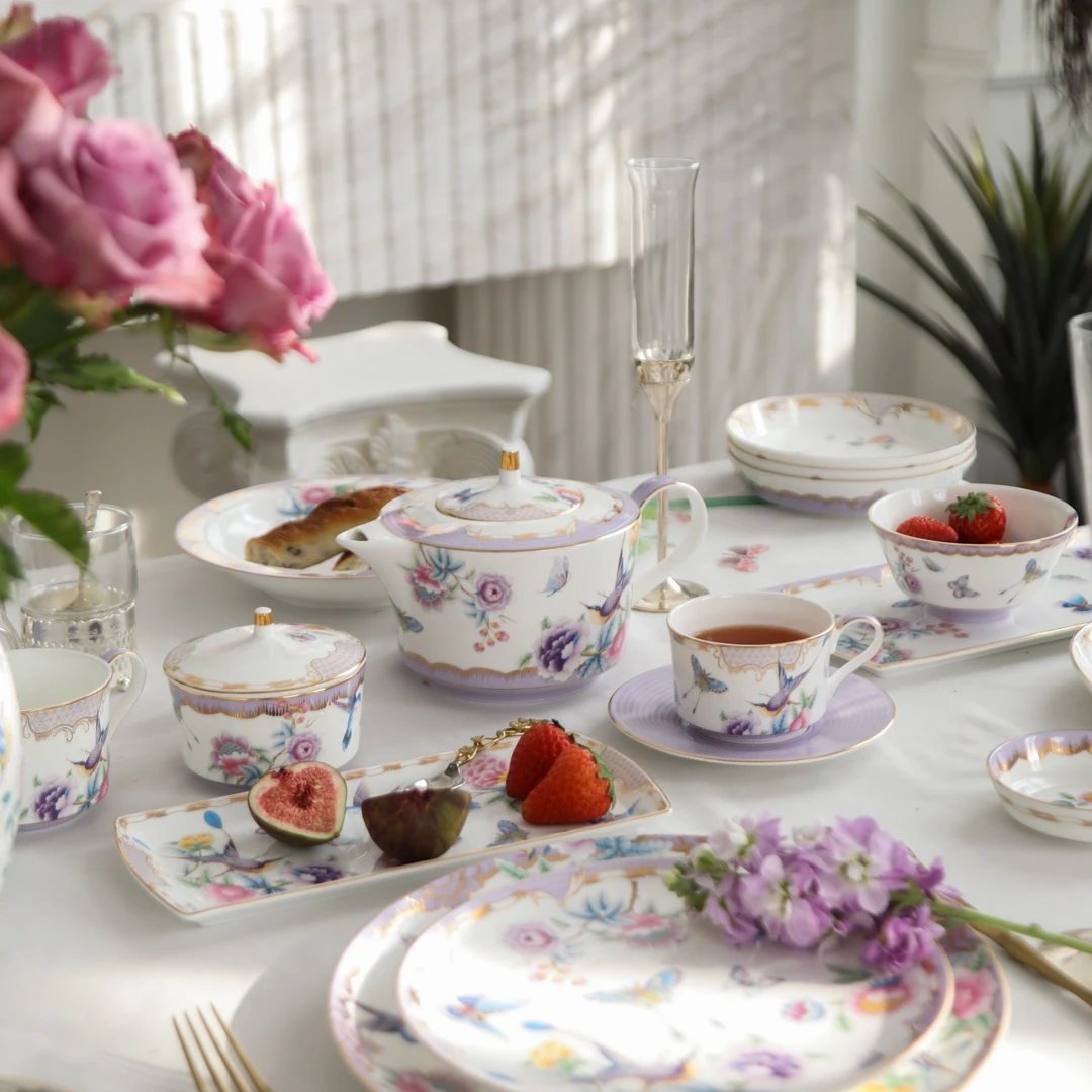 安娜16点（舒曼蝴蝶曲）骨瓷下午茶茶壶茶具套装