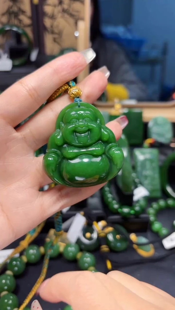 【闪购商品】和田玉（碧玉）吊坠(赠链)未镶嵌1