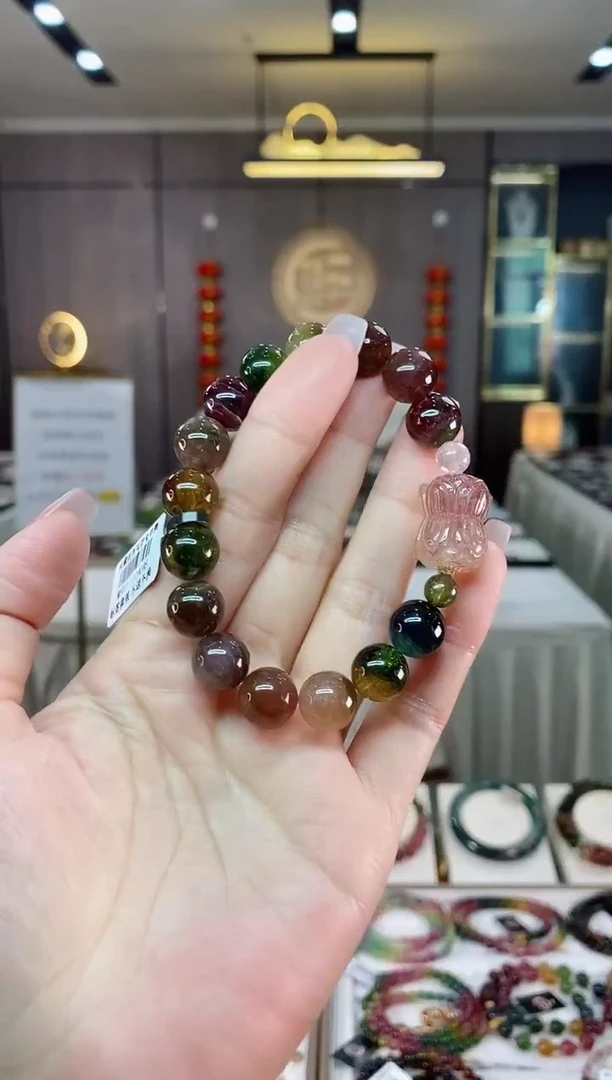 【闪购商品】碧玺西瓜单圈手串11mm+未镶嵌（多样性发一条）hon