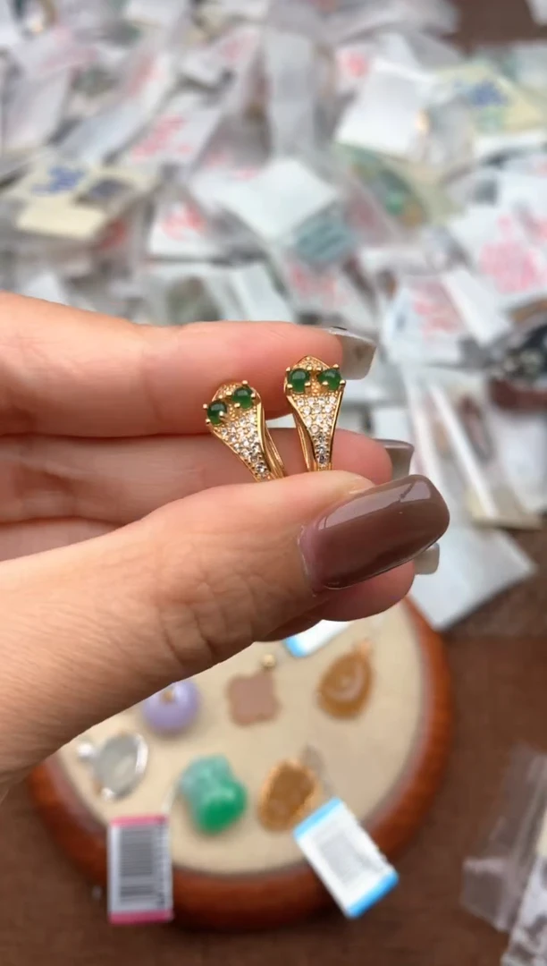 银S925镶嵌挂件翡翠—