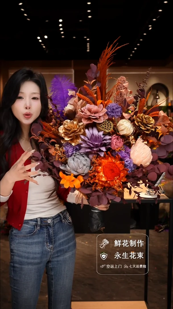 手工艺品琉璃手工花器花束空运包邮送货上门-以图片为准