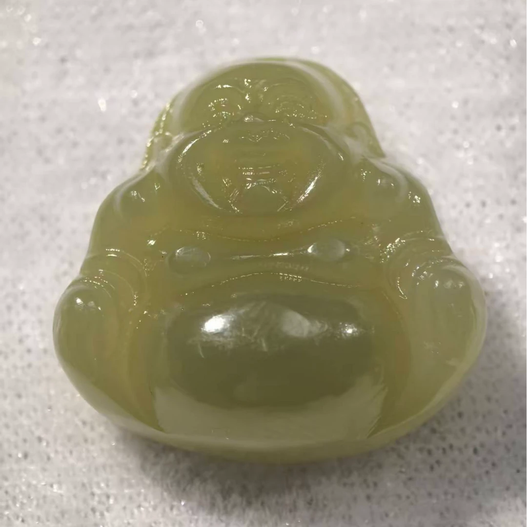 岫岩老玉玉佛吊坠，未镶嵌约25*25mm有绳发货挂坠，发出带检测证书！
