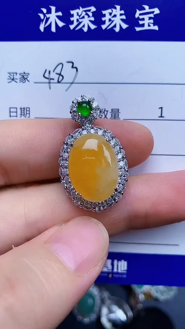 翡翠戒指银S925镶嵌4830