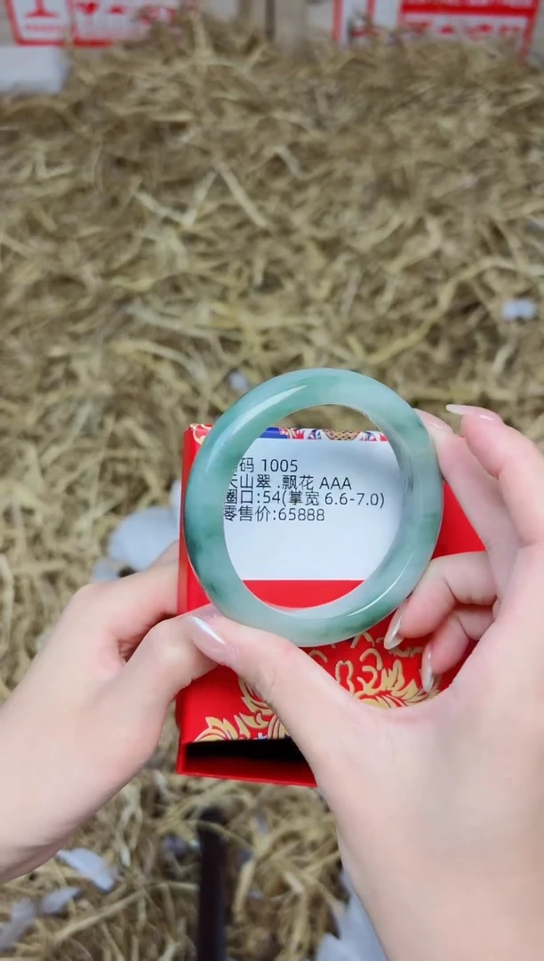 未镶嵌手镯石英质玉1005--圈口54