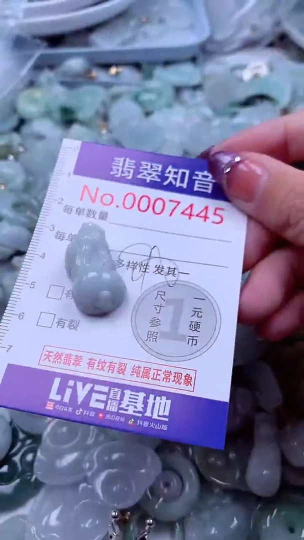 翡翠未镶嵌吊坠(不含链)7445