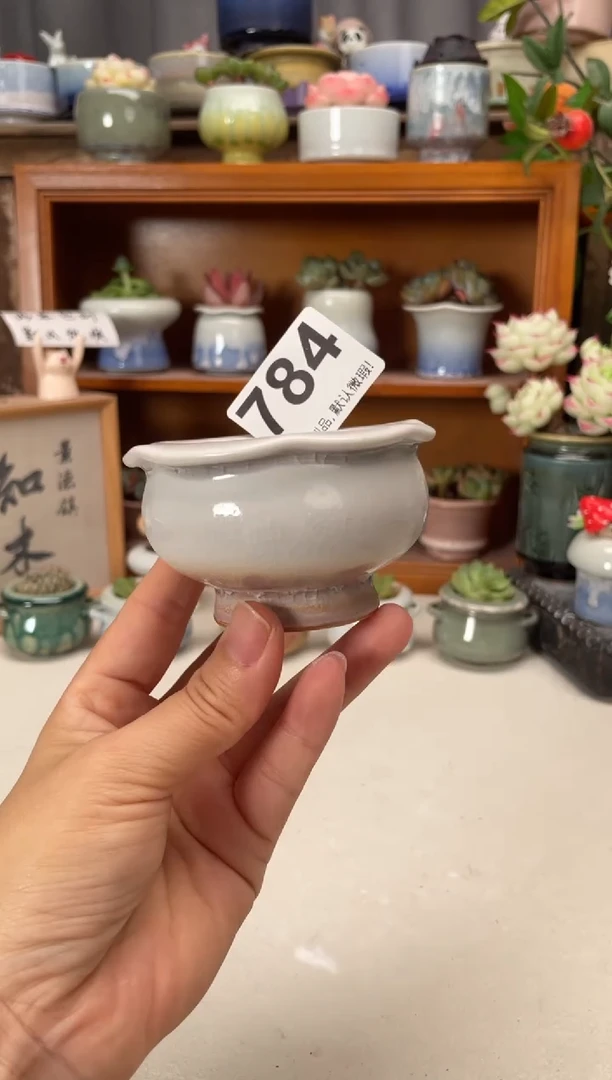 瓷片784知木小芳花盆