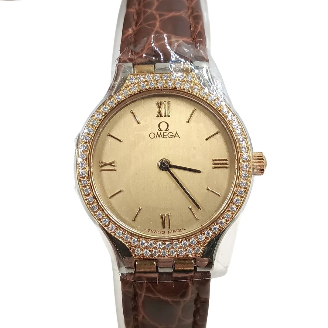 95新 Omega/欧米茄 石英表后镶钻盘23/256101531/9y
