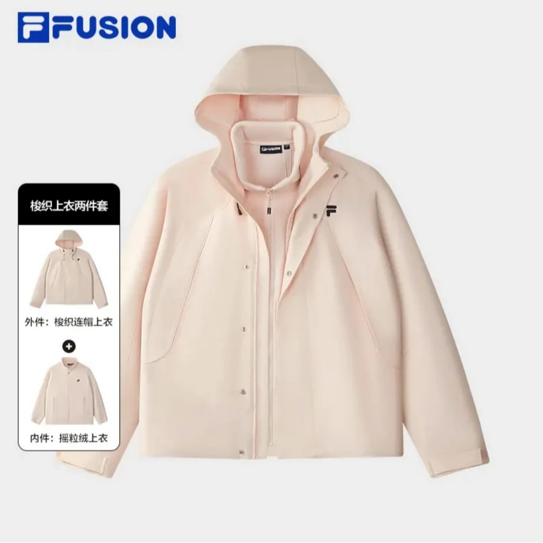 FILA斐乐男女同款【可拆二合一】防风防水户外运动外套T11U543702F