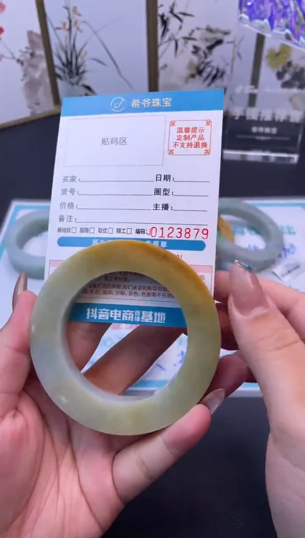 未镶嵌手镯定制翡翠燕*手镯