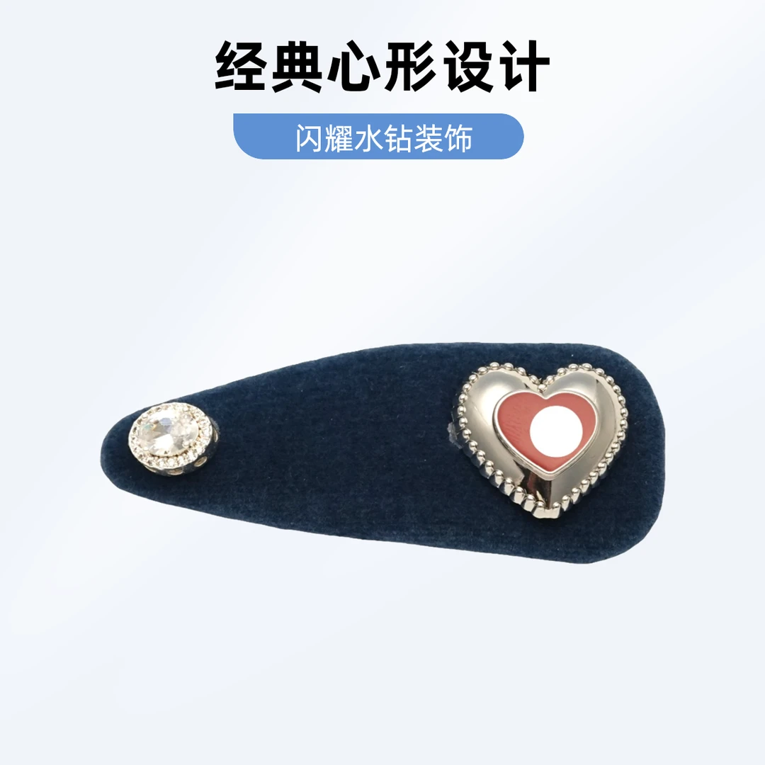 【刘海夹、边夹】高级轻奢丝绒秋冬氛围感边夹F8070本家同款复古韩版
