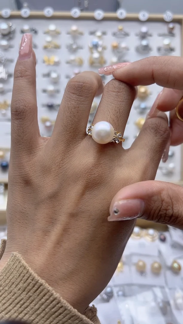 【闪购商品】淡水珍珠戒指合金50