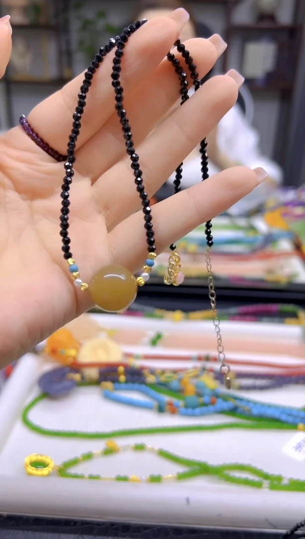 和田玉（糖玉）未镶嵌颈饰DIY款X107