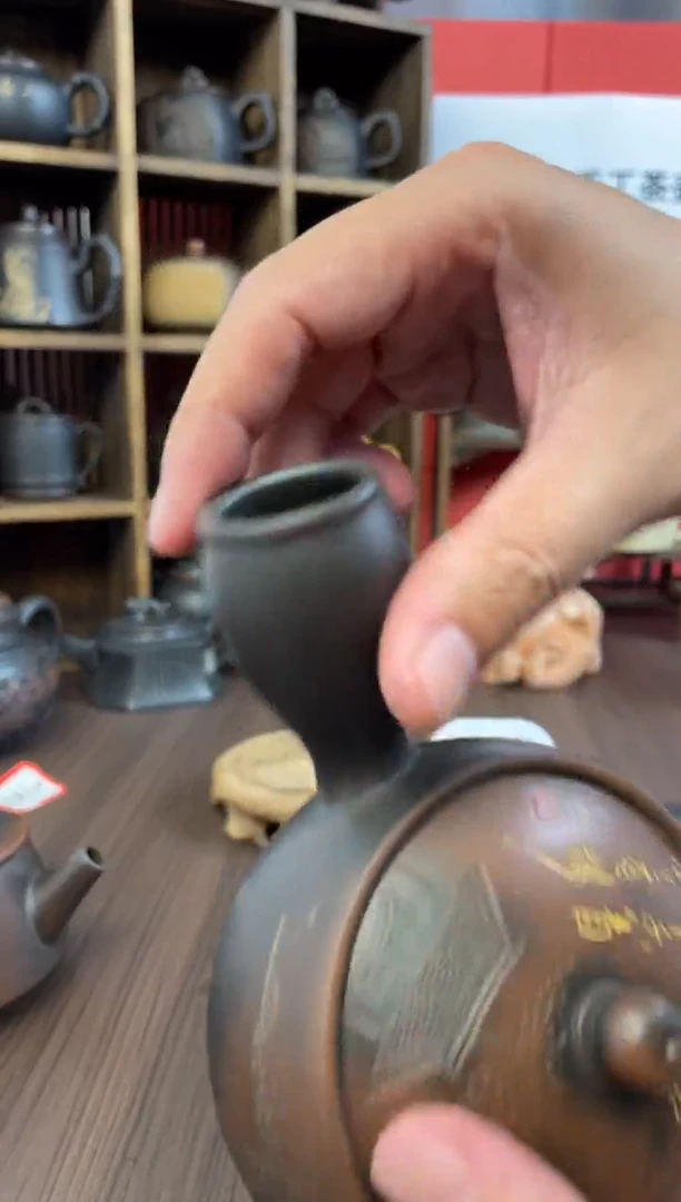 睿*手工坭兴陶茶壶（老钟直播）
