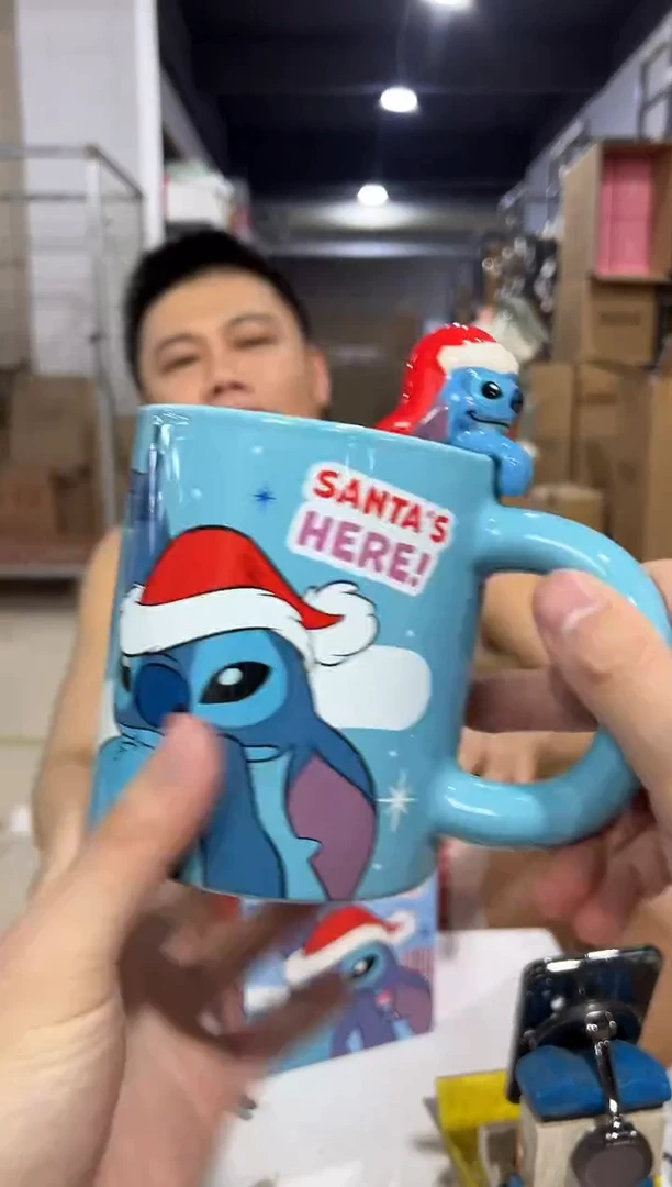 瓷片原盒史迪仔举手01款水杯