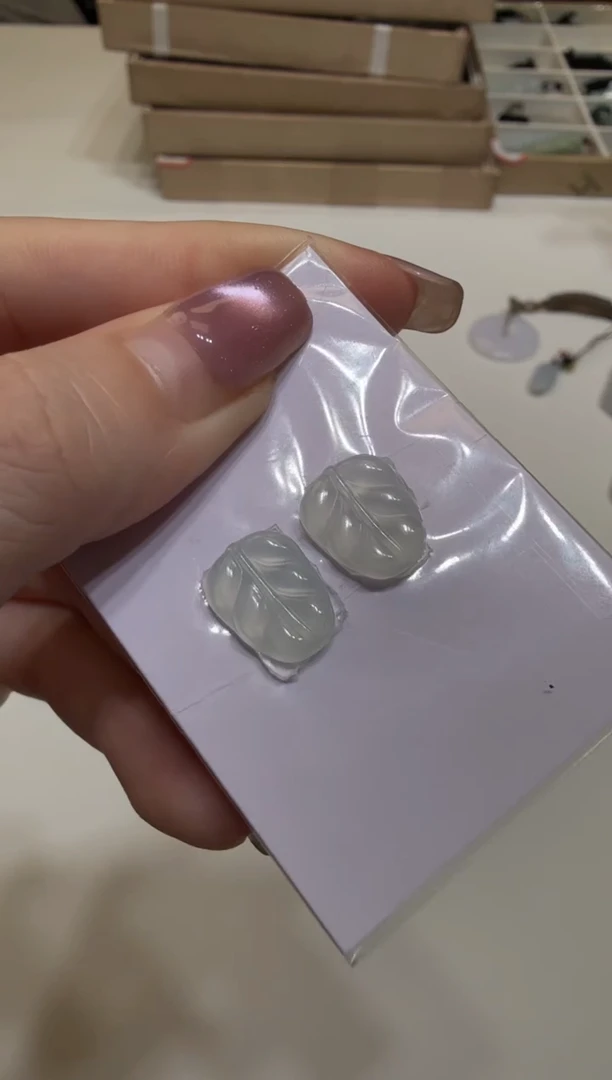 吊坠(不含链)未镶嵌翡翠翡翠饰品-19 一对