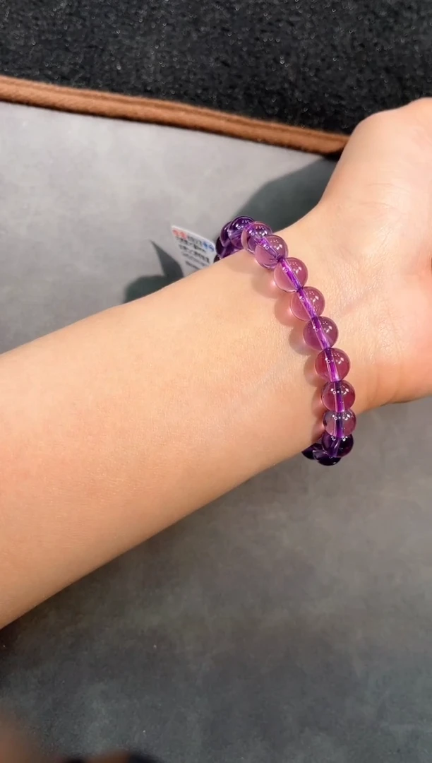 【闪购商品】紫晶手链未镶嵌115号巴西紫水单圈8mm
