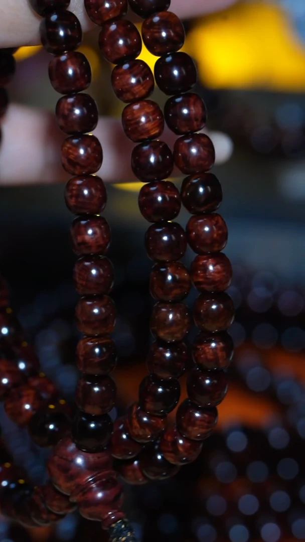 手串/手链黄花梨/降香黄檀望*【MOYU】海南黄花梨8*8.5*108文玩手串