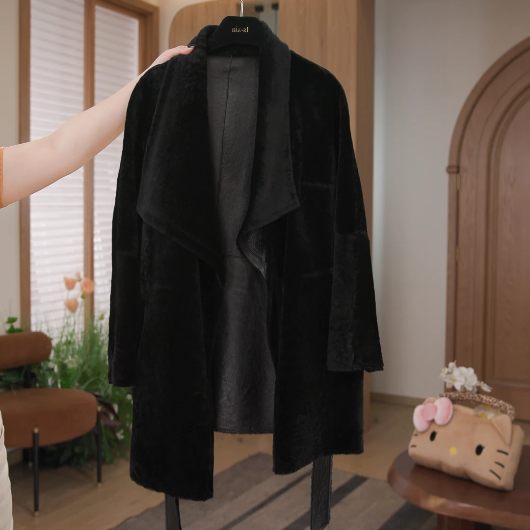 【隐奢密语】轻奢气质羊皮毛一体外套百搭冬季保暖时尚皮毛一体