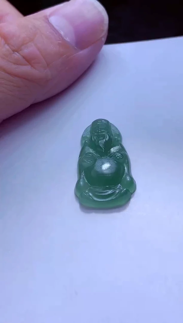未镶嵌定制翡翠夏*天然缅甸翡翠A货毛货吊坠