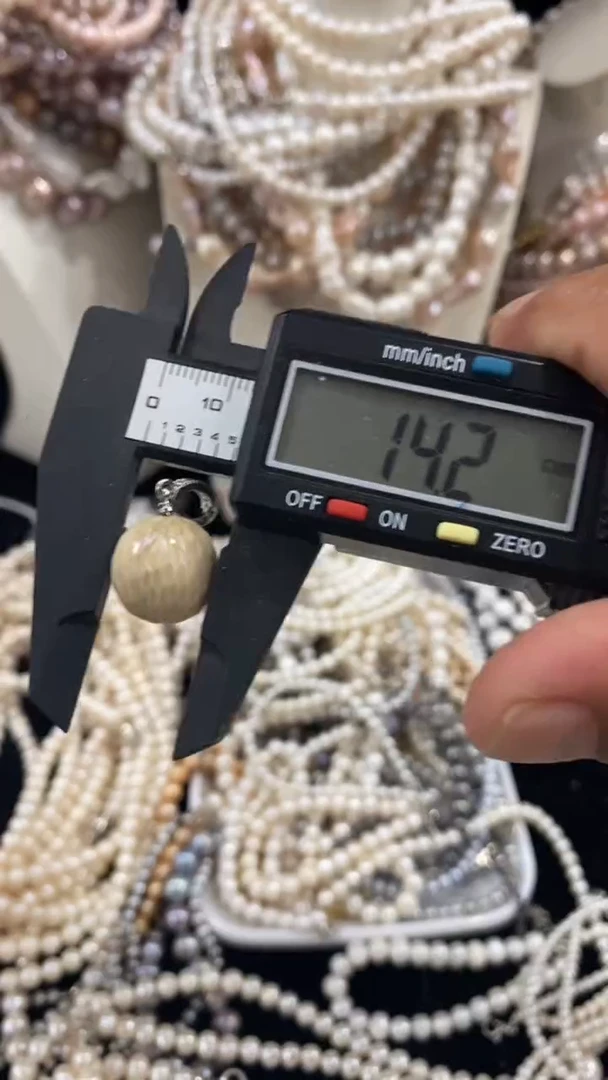 银S925镶嵌戒指淡水珍珠1