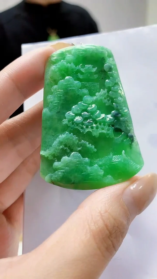 未镶嵌定制翡翠4688MM-毛货挂件164