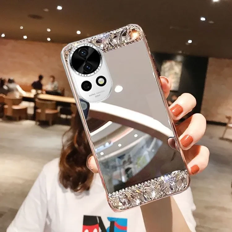 适用华为nova13手机壳Huawei镜面水钻MLA-NX9软壳nova13硅胶防摔