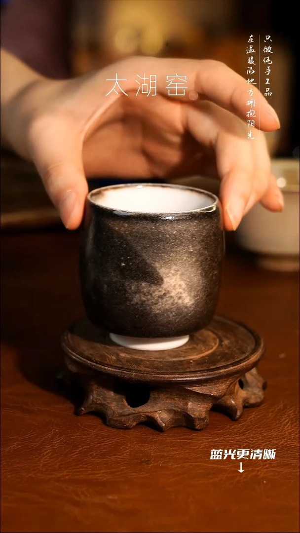 陶瓷 太湖窑 水墨茶壶