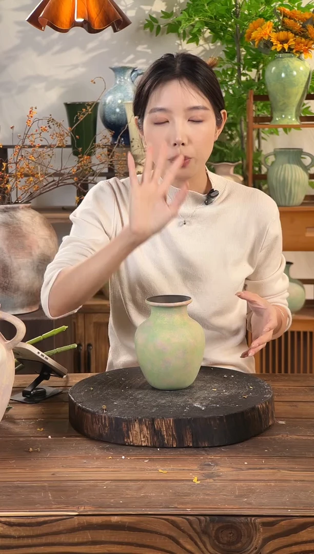 苔点绿-胖肚瓶小号