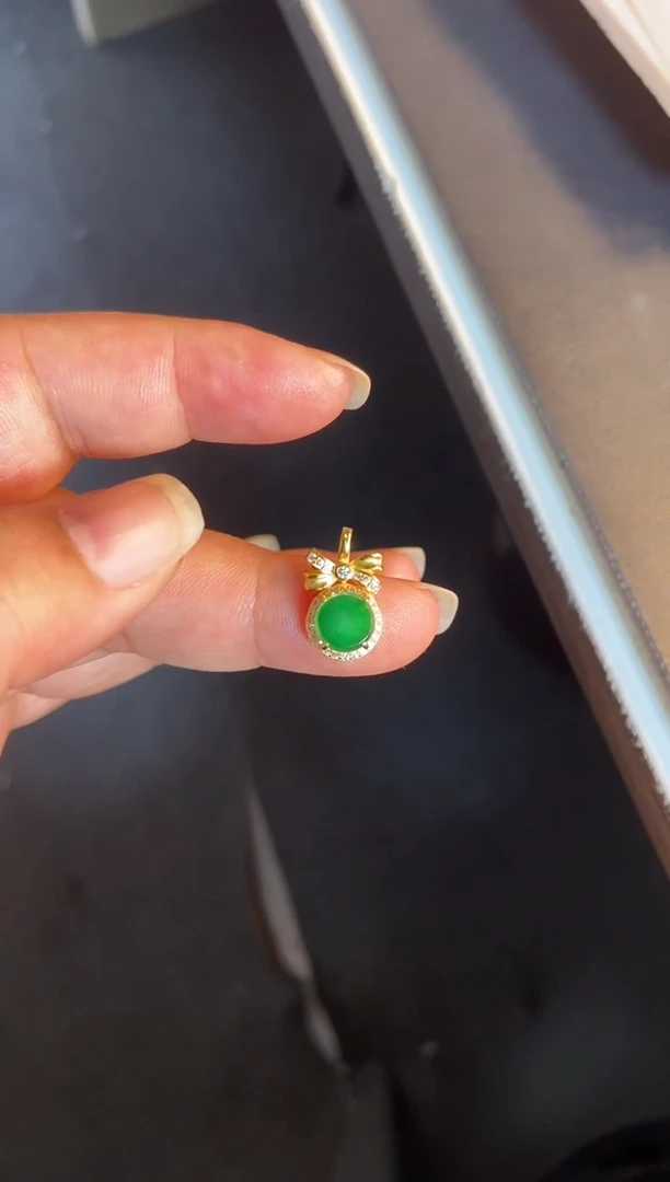 吊坠(不含链)银S925镶嵌翡翠1