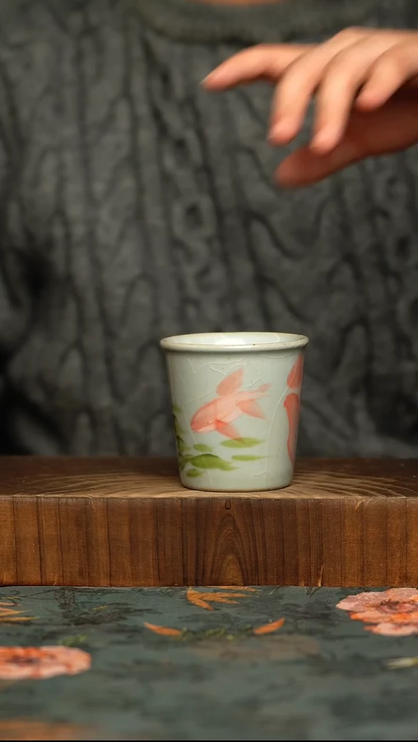 杯釉下彩手工手绘同款陶器