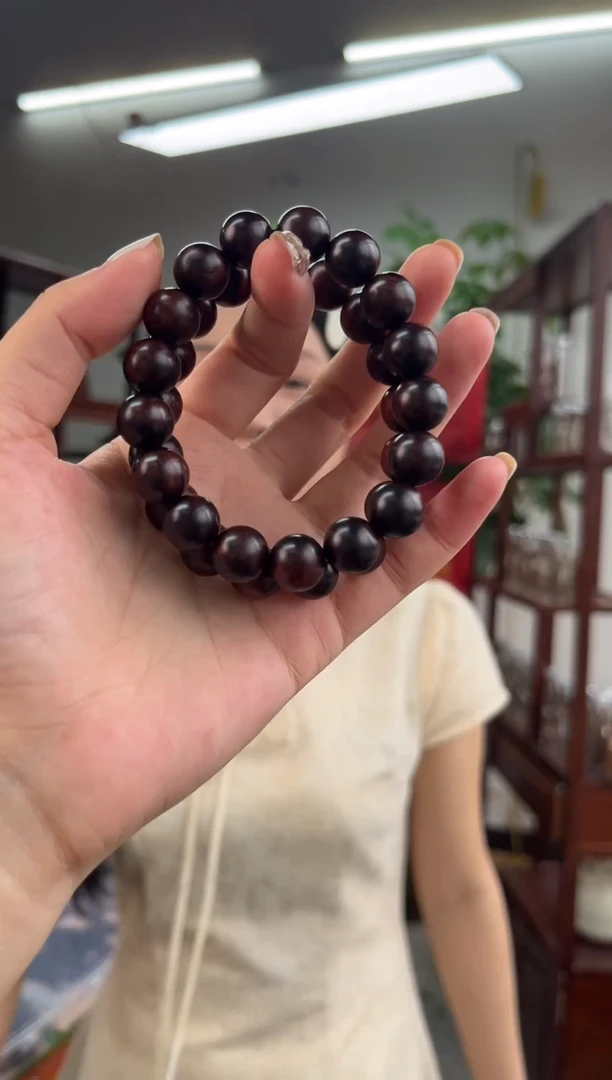 黄花梨/降香黄檀1.2沉水紫油梨海南黄花梨精品手串（399）
