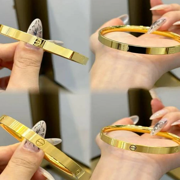 足银手镯 足银手镯 银手镯一字镯卡家高级感轻奢气质时尚百搭经典