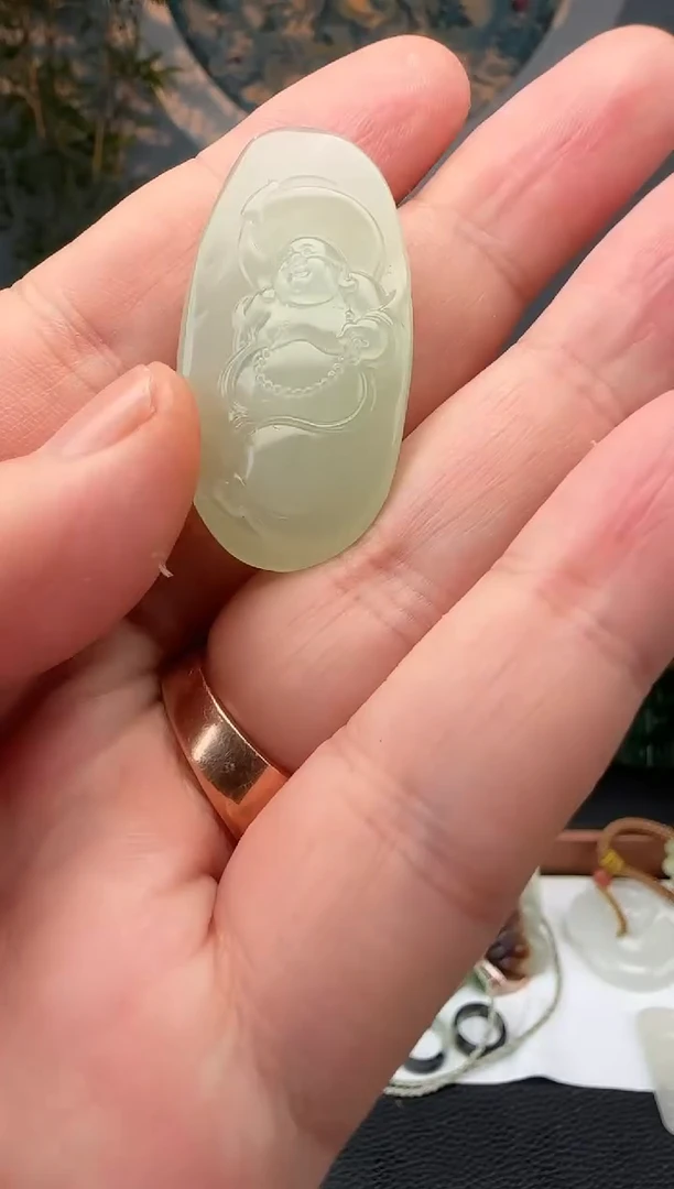 和田玉未镶嵌挂件和田玉