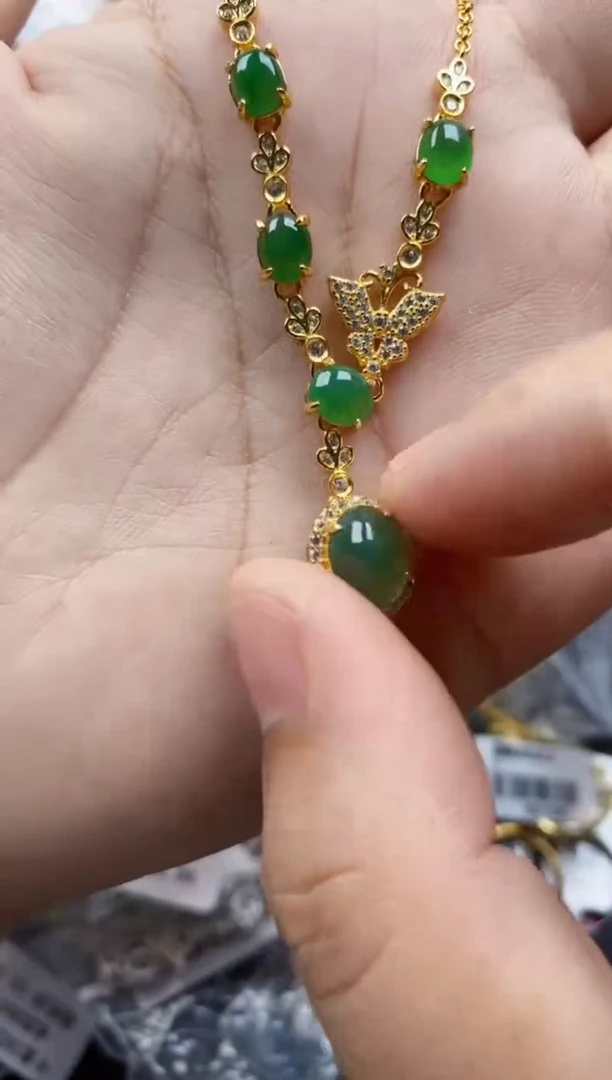 翡翠戒指银S925镶嵌2222---6