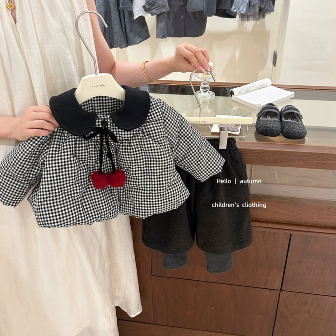 女童棉服外套冬装2025新款洋气儿童衣服夹棉保暖上衣冬