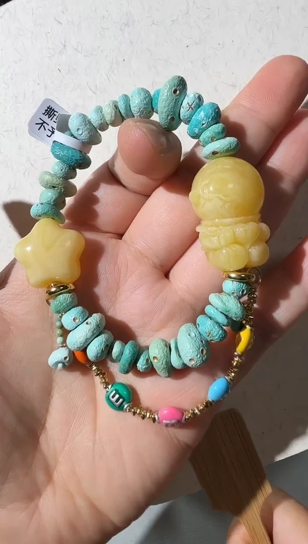 手链蜜蜡未镶嵌蜜蜡宇航员手链