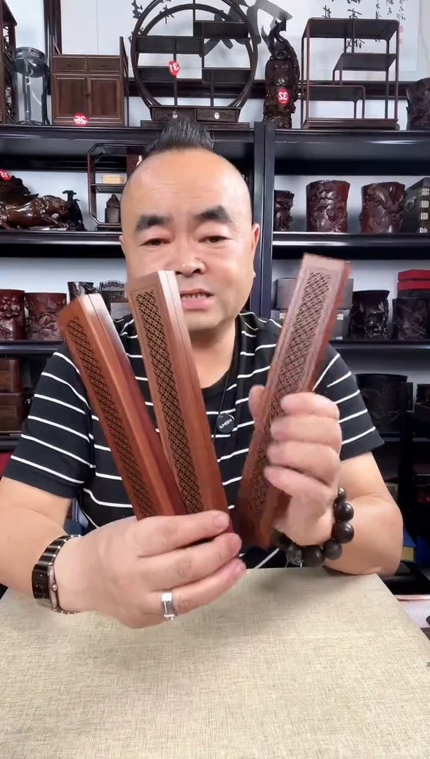 木3个黄线香盒老李红木工艺品