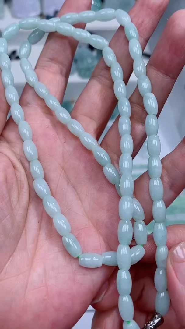 颈饰未镶嵌翡翠珠链