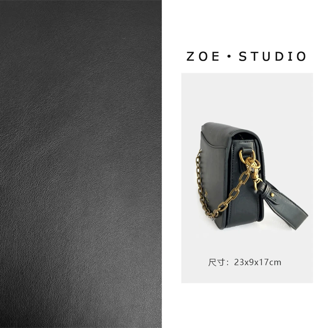 【佐伊甄选】FES-9665-1-黑色女士潮流时尚经典复古气质斜跨女包