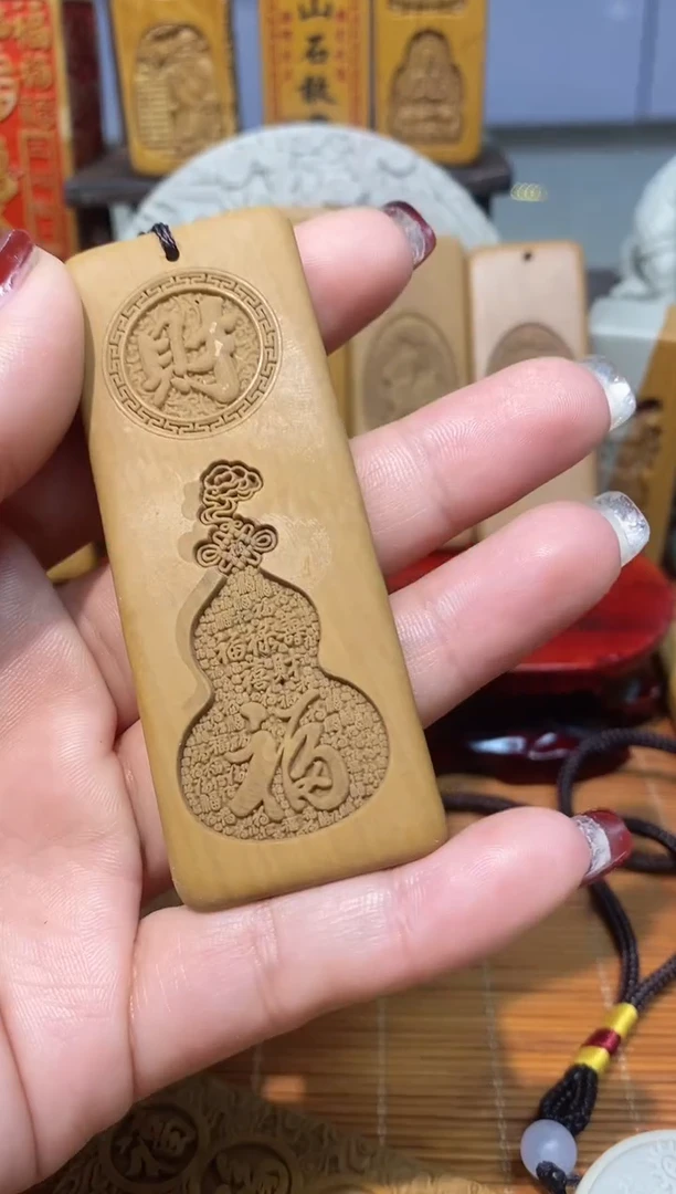 砖雕松花石精美雕刻，摆件/手把件