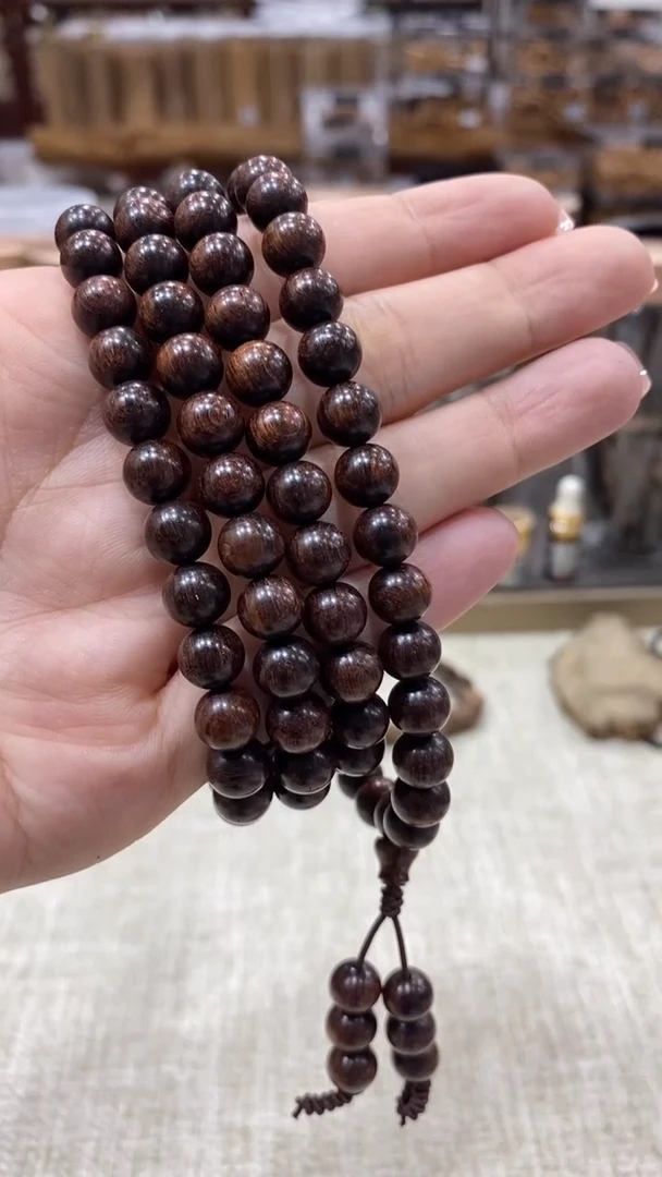 手串/手链黄花梨/降香黄檀海南黄花梨老料紫油梨0.8*108颗
