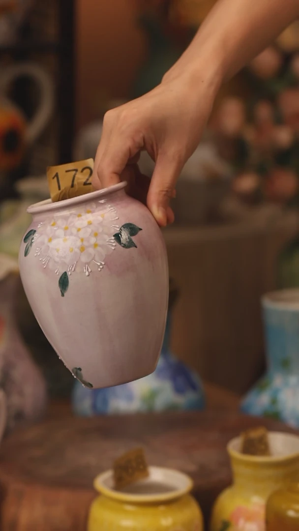 陶瓷172景德镇设计师手作花器摆件侘寂风