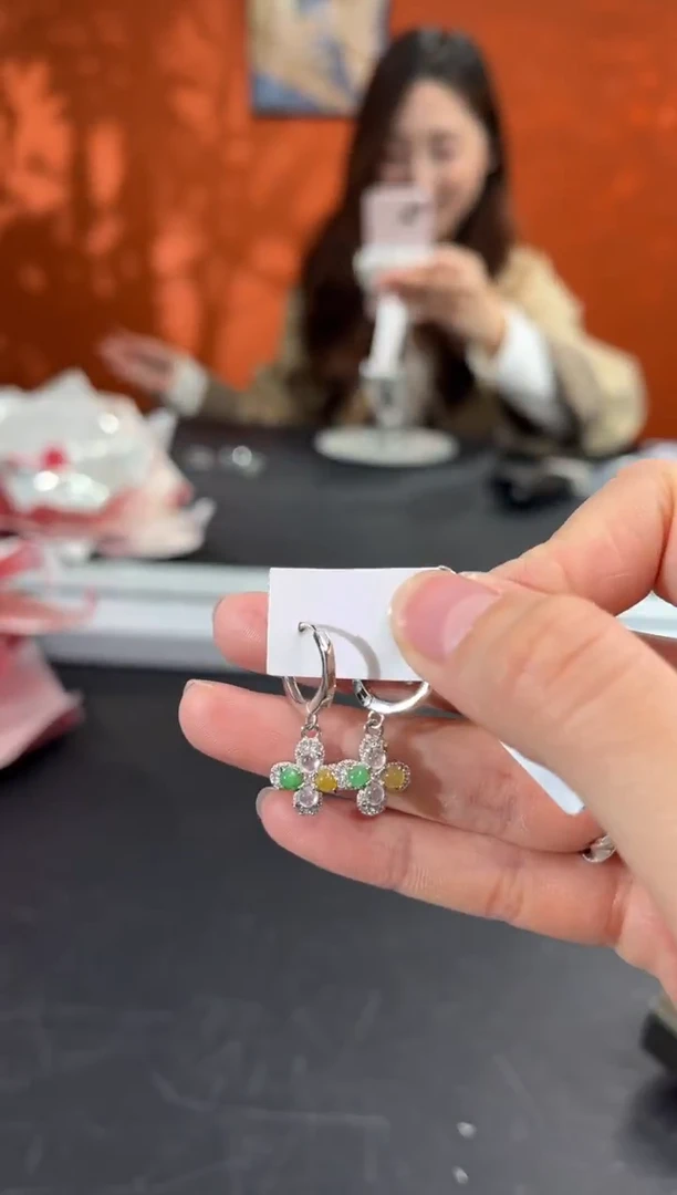 银S925镶嵌挂件翡翠001197R