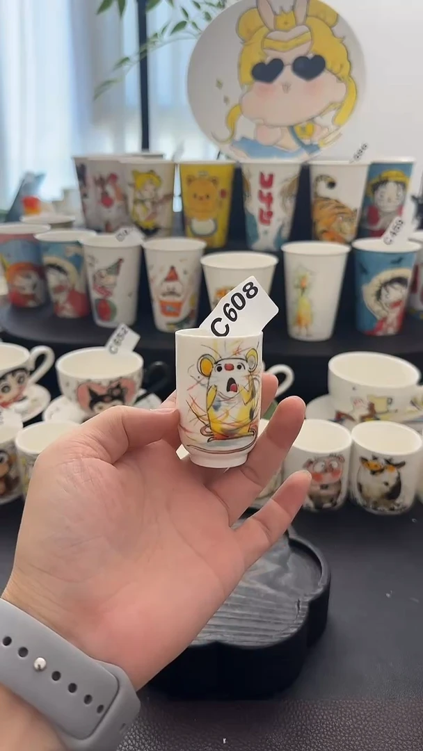 纯手工纯手工绘制陶瓷杯608