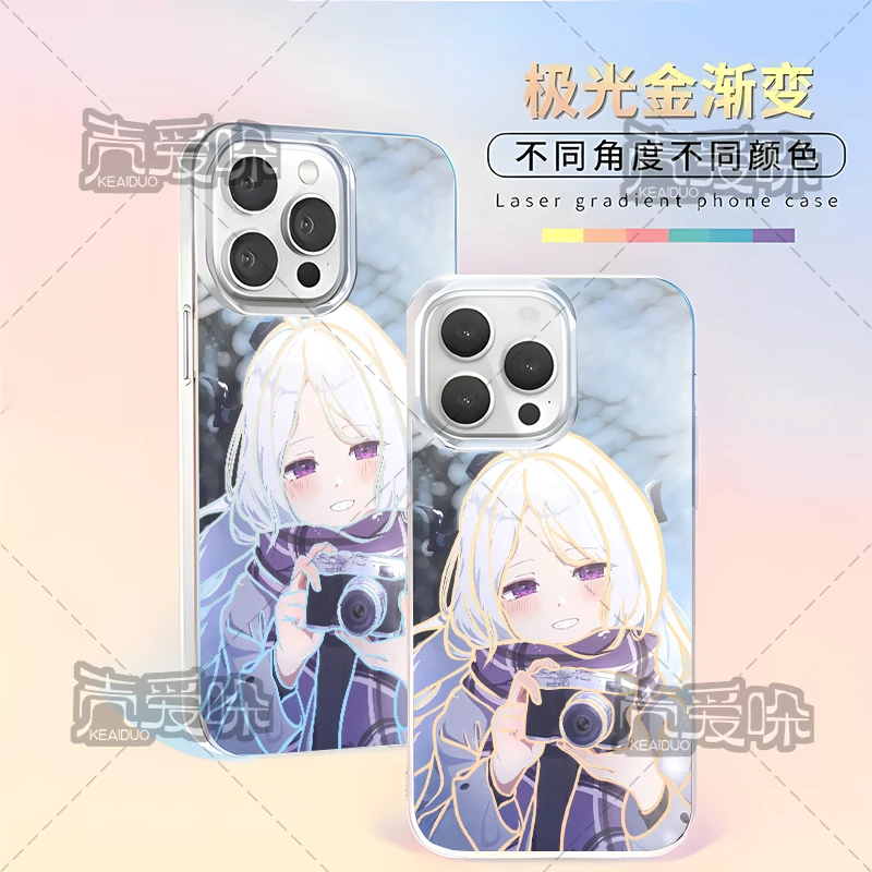 碧蓝档案小日奈适用苹果16OPPOvivoiQOO一加小米华为极光金手机壳