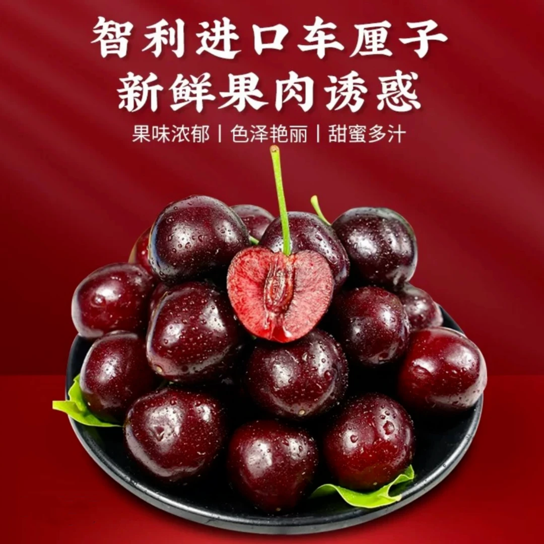 【顺丰】智利进口车厘子海运2/3/4J桑提娜应季礼盒5斤 内附果径卡