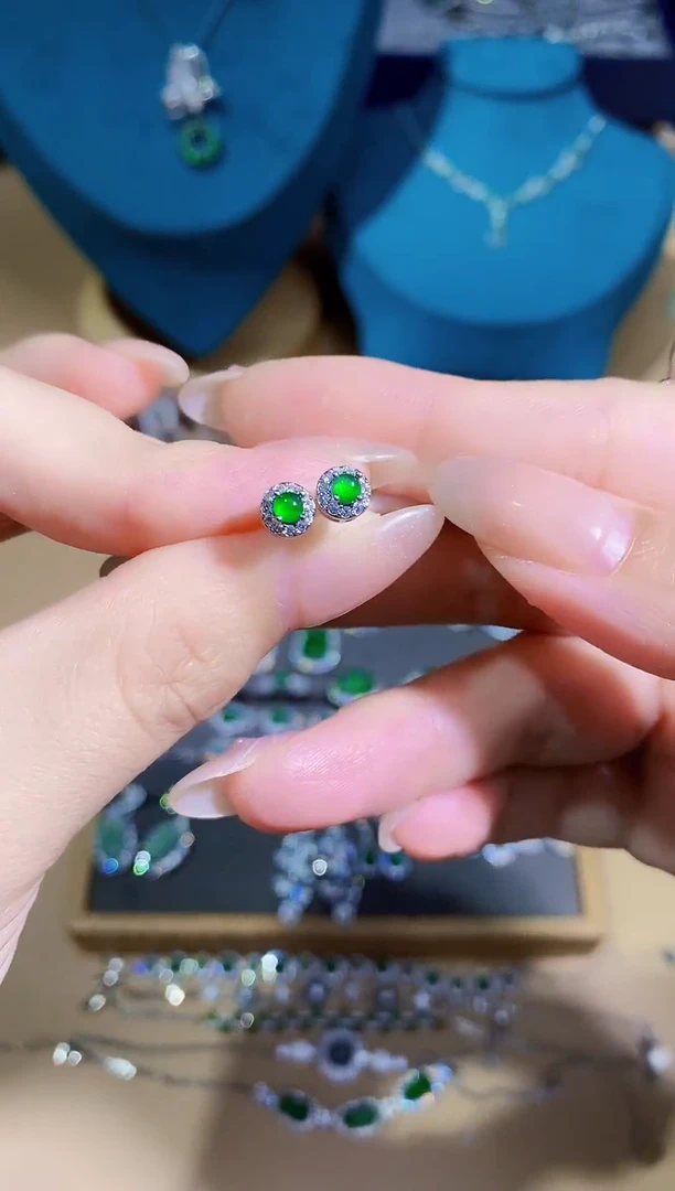 【闪购商品】翡翠耳饰未镶嵌多样性 发其一【12】